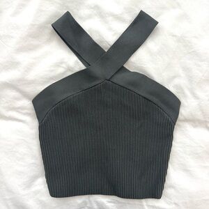 Aritzia Babaton Sculpt Knot Criss Cross Cropped Tank